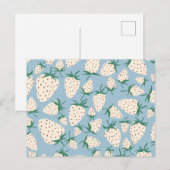 Exotic White aardberies Love Romance Friendship Briefkaart (Voorkant / Achterkant)