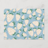 Exotic White aardberies Love Romance Friendship Briefkaart (Voorkant)
