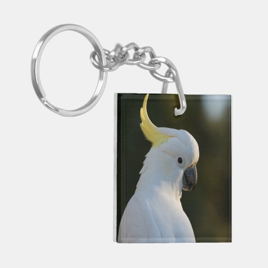 Exotic White Cockatau Sleutelhanger (Voorkant Links)