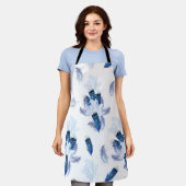 Exotic-White Parrot Blue tone Feathers Repeeert Schort (Gedragen)