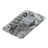 Exotic White Snow Leopard Magneet (Linkerzijde)