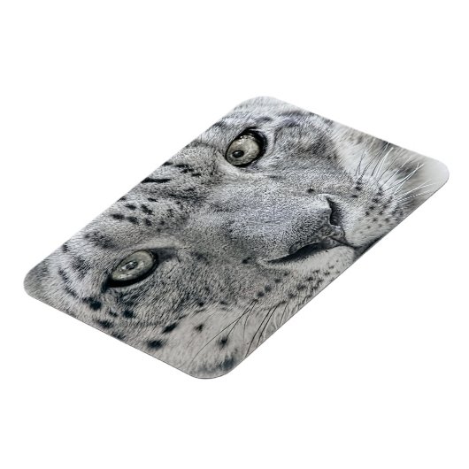 Exotic White Snow Leopard Magneet (Linkerzijde)