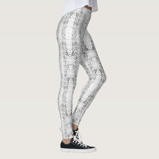 Exotic White Viper Snakeskin Leggings (Rechts)
