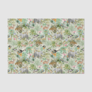 Exotic Wild Animals Oerwoud Fantasy Tissue Papier