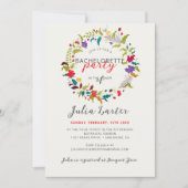 Exotic Wood Wildflower Wreath vrijgezellenfeest Kaart (Voorkant)