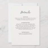 Exotic Woodland Wildflower krans bruiloft Kaart (Achterkant)