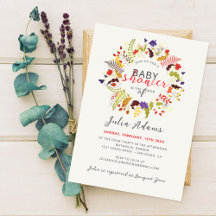Exotic Woodland Wildflower Wreath Baby shower