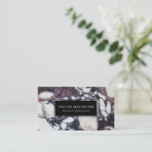 Exotic Wow Factor Marble Pattern Visitekaartje (Staand voorkant)