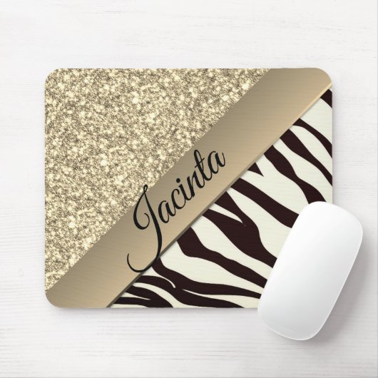 Exotic Zebra Gold Glam Muismat (Met muis)