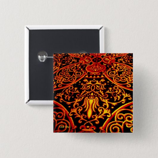 "Exotica" Square Button (Voorkant /achterkant)