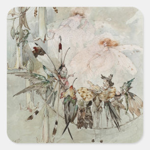 “Exotics at Play” door A Duncan Carse Vierkante Sticker
