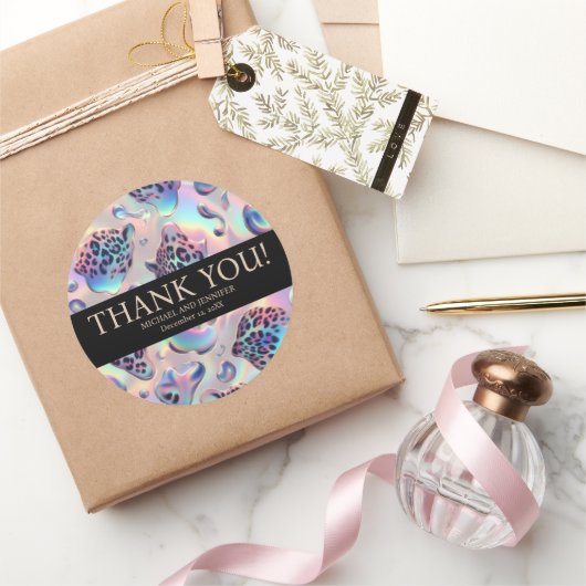 Exotieke luxe trouwstickers ronde sticker (Geschenken)