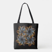 Exotisch Abstract Bloemmotief Tote Bag (Achterkant)