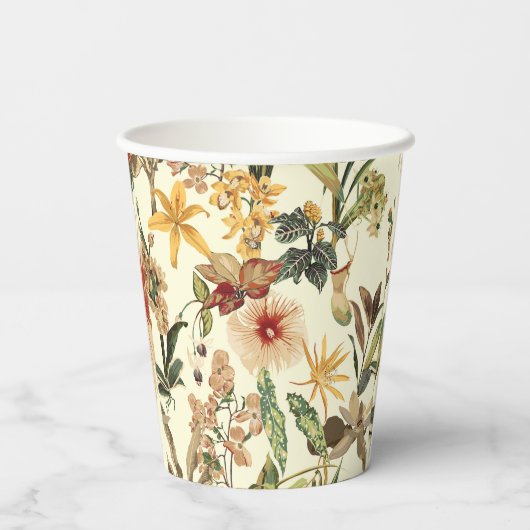 Exotisch abstract oerwoud. papieren bekers (Achterkant)