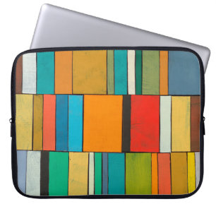Exotisch abstract tropisch patroon met heldere kle laptop sleeve