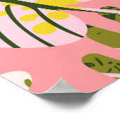 Exotisch abstract tropisch patroon met heldere kle poster (Hoek)