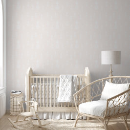 Exotisch babyroze witte ananaspatroon behang