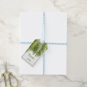 Exotisch blad van de Perzische Zijdeboom Cadeaulabel (Met Touw)