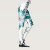 Exotisch blauw Bloem Mandala Leggings (Rechts)