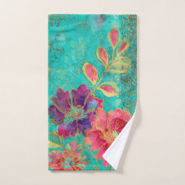 Exotisch bloemendesign handdoek