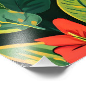 Exotisch bloemparadijs naadloos patroon foto afdruk (Hoek)