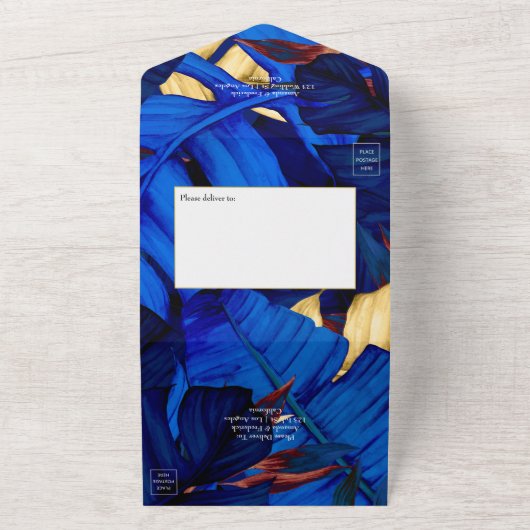 Exotisch bos all in one uitnodiging (Buitenkant)