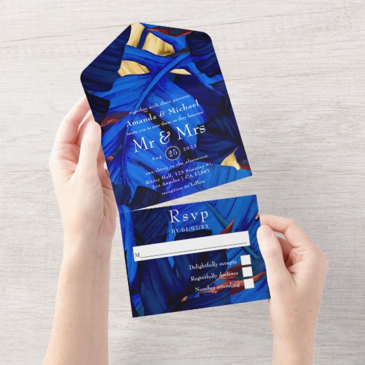 Exotisch bos all in one uitnodiging (Afscheurbaar)