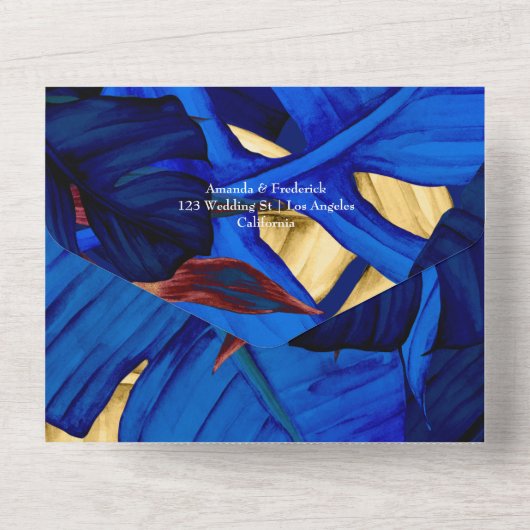 Exotisch bos all in one uitnodiging (Achterkant)