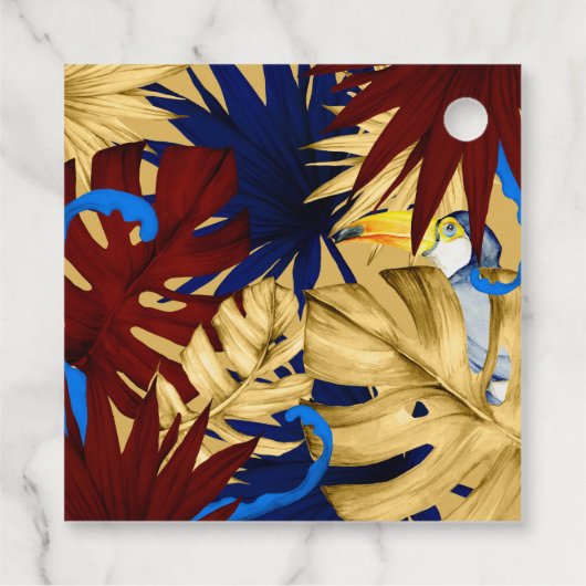 Exotisch bos bedankjes labels (Achterkant)