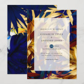 Exotisch bos bruiloft kaart (Voorkant / Achterkant)