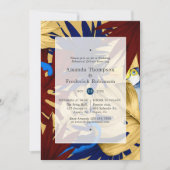 Exotisch bos bruiloft repetitie diner kaart (Voorkant)