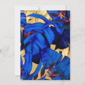 Exotisch bos bruiloft repetitie diner kaart (Achterkant)