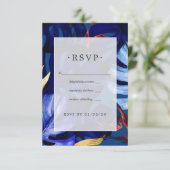 Exotisch bos bruiloft RSVP kaartje (Staand voorkant)