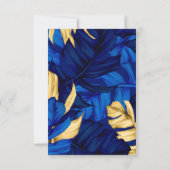 Exotisch bos bruiloft RSVP kaartje (Achterkant)