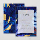 Exotisch bos bruiloft RSVP kaartje (Voorkant / Achterkant)