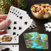 Exotisch bos met waterstroom pokerkaarten (Insitu)