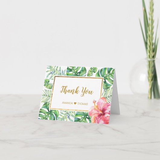 Exotisch dank u kaarden bedankkaart (Voorkant)