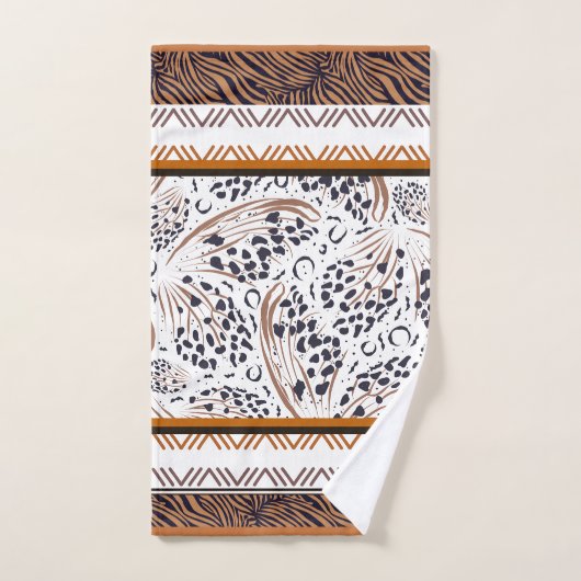 Exotisch Dier Prints Bruin, Roest, Zwart Graphics Bad Handdoek (Handdoek)