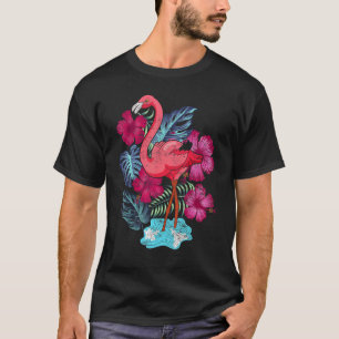 Exotisch Dier Tropische Dierentuin Vogelbloemen Ro T-shirt