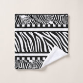 Exotisch Dier Zwart-wit Zebra Print Handdoek (Wasdoekje)