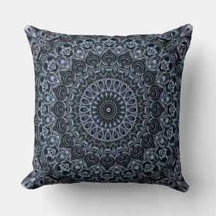 Exotisch donkerblauw mandala patroon kussen