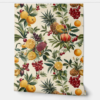 Exotisch fruit behang - levendige tropische inrich
