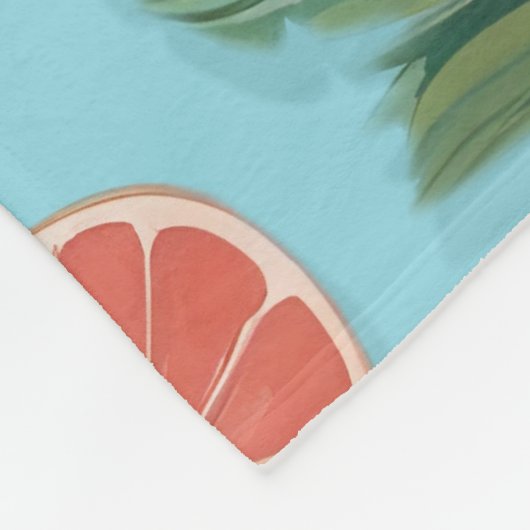 Exotisch fruit bloemenpatroon. fleece deken (Hoek)