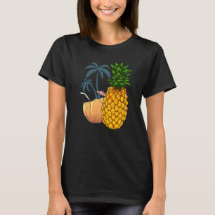 Exotisch Fruit Kokospalm Bomen Tropische Zomer Pi T-shirt