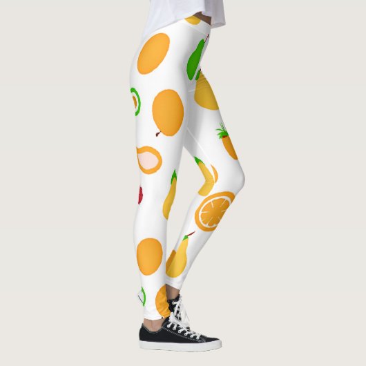 Exotisch fruit patroon ontwerp leggings (Rechts)