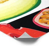 Exotisch fruit Trendy naadloos patroon Poster (Hoek)