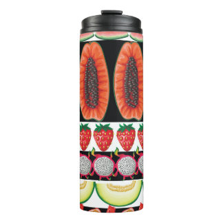 Exotisch fruit Trendy naadloos patroon Thermosbeker