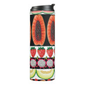 Exotisch fruit Trendy naadloos patroon Thermosbeker (Gedraaid links)