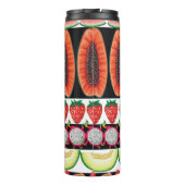 Exotisch fruit Trendy naadloos patroon Thermosbeker (Achterkant)