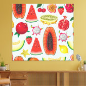 Exotisch fruit: trendy print naadloos. (Insitu (Woonkamer))